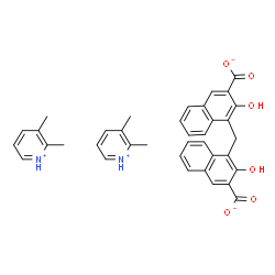 ChemSpider 2D Image | Bis(2,3-dimethylpyridinium) 4,4'-methylenebis(3-hydroxy-2-naphthoate) | C37H34N2O6