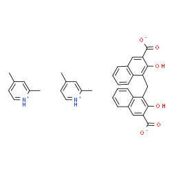 ChemSpider 2D Image | Bis(2,4-dimethylpyridinium) 4,4'-methylenebis(3-hydroxy-2-naphthoate) | C37H34N2O6