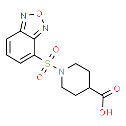 ChemSpider 2D Image | 1-(2,1,3-benzoxadiazole-4-sulfonyl)piperidine-4-carboxylic acid | C12H13N3O5S