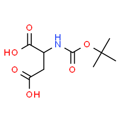 ChemSpider 2D Image | N-{[(2-Methyl-2-propanyl)oxy]carbonyl}aspartic acid | C9H15NO6