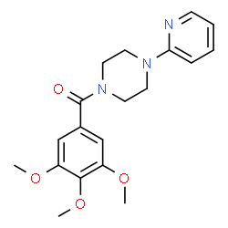ChemSpider 2D Image | [4-(2-Pyridinyl)-1-piperazinyl](3,4,5-trimethoxyphenyl)methanone | C19H23N3O4