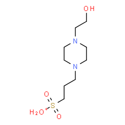 ChemSpider 2D Image | ({3-[4-(2-Hydroxyethyl)-1-piperazinyl]propyl}sulfonyl)oxonium | C9H21N2O4S