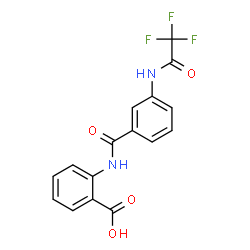 ChemSpider 2D Image | 2-({3-[(Trifluoroacetyl)amino]benzoyl}amino)benzoic acid | C16H11F3N2O4