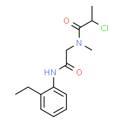 ChemSpider 2D Image | 2-chloro-N-{[(2-ethylphenyl)carbamoyl]methyl}-N-methylpropanamide | C14H19ClN2O2