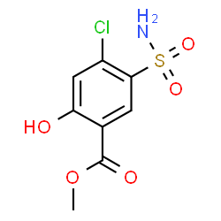 ChemSpider 2D Image | Methyl 4-chloro-2-hydroxy-5-sulfamoylbenzoate | C8H8ClNO5S