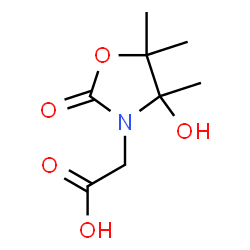 ChemSpider 2D Image | (4-Hydroxy-4,5,5-trimethyl-2-oxo-1,3-oxazolidin-3-yl)acetic acid | C8H13NO5