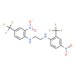 ChemSpider 2D Image | N-[2-Nitro-4-(trifluoromethyl)phenyl]-N'-[4-nitro-2-(trifluoromethyl)phenyl]-1,2-ethanediamine | C16H12F6N4O4