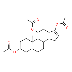 ChemSpider 2D Image | 5-Methylandrost-16-ene-3,11,17-triyl triacetate | C26H38O6