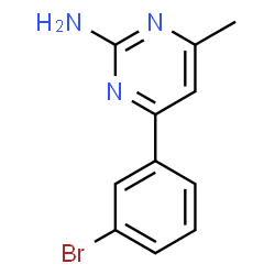 ChemSpider 2D Image | 4-(3-Bromophenyl)-6-methyl-2-pyrimidinamine | C11H10BrN3