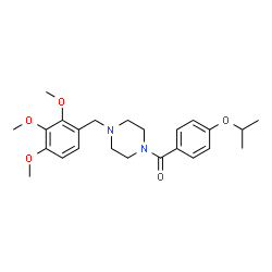 ChemSpider 2D Image | (4-Isopropoxyphenyl)[4-(2,3,4-trimethoxybenzyl)-1-piperazinyl]methanone | C24H32N2O5