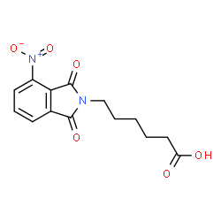ChemSpider 2D Image | 6-(4-Nitro-1,3-dioxo-1,3-dihydro-isoindol-2-yl)-hexanoic acid | C14H14N2O6