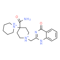 ChemSpider 2D Image | 4'-Carbamoyl-1'-[(4-oxo-1,4-dihydro-2-quinazolinyl)methyl]-1,4'-bipiperidinium | C20H29N5O2
