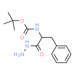 ChemSpider 2D Image | tert-butyl N-(1-benzyl-2-hydrazino-2-oxoethyl)carbamate | C14H21N3O3