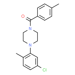 ChemSpider 2D Image | [4-(5-Chloro-2-methylphenyl)-1-piperazinyl](4-methylphenyl)methanone | C19H21ClN2O