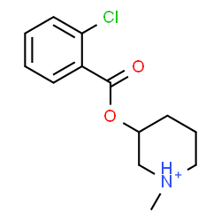ChemSpider 2D Image | 3-[(2-Chlorobenzoyl)oxy]-1-methylpiperidinium | C13H17ClNO2