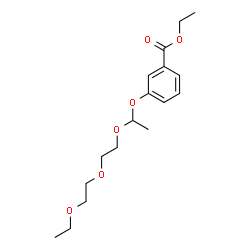 ChemSpider 2D Image | Ethyl 3-{1-[2-(2-ethoxyethoxy)ethoxy]ethoxy}benzoate | C17H26O6