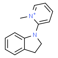 ChemSpider 2D Image | 2-(2,3-Dihydro-1H-indol-1-yl)-1-methylpyridinium | C14H15N2