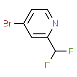 ChemSpider 2D Image | 4-Bromo-2-(difluoromethyl)pyridine | C6H4BrF2N