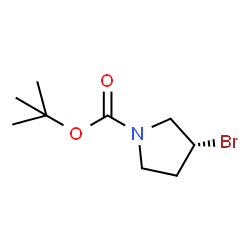 ChemSpider 2D Image | (R)-tert-Butyl 3-bromopyrrolidine-1-carboxylate | C9H16BrNO2