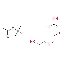 ChemSpider 2D Image | 2-Methyl-2-propanyl acetate - 2-[2-(2-hydroxyethoxy)ethoxy]-1-methoxyethanol (1:1) | C13H28O7