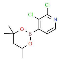 ChemSpider 2D Image | 2,3-Dichloro-4-(4,4,6-trimethyl-1,3,2-dioxaborinan-2-yl)pyridine | C11H14BCl2NO2