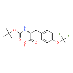 ChemSpider 2D Image | N-{[(2-Methyl-2-propanyl)oxy]carbonyl}-O-(trifluoromethyl)-D-tyrosine | C15H18F3NO5
