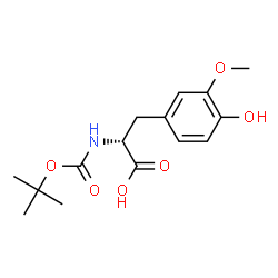 ChemSpider 2D Image | 3-Methoxy-N-{[(2-methyl-2-propanyl)oxy]carbonyl}-D-tyrosine | C15H21NO6