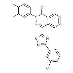 ChemSpider 2D Image | 4-[3-(3-Chlorophenyl)-1,2,4-oxadiazol-5-yl]-2-(3,4-dimethylphenyl)-1(2H)-phthalazinone | C24H17ClN4O2