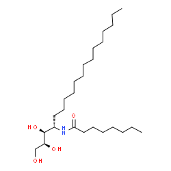 ChemSpider 2D Image | N-[(2S,3S,4S)-1,2,3-Trihydroxy-4-octadecanyl]octanamide | C26H53NO4