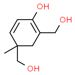 ChemSpider 2D Image | 2,4-Bis(hydroxymethyl)-4-methyl-1,5-cyclohexadien-1-ol | C9H14O3