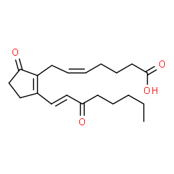 ChemSpider 2D Image | (5Z,13E)-9,15-Dioxoprosta-5,8(12),13-trien-1-oic acid | C20H28O4