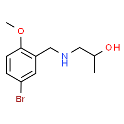 ChemSpider 2D Image | 1-[(5-Bromo-2-methoxybenzyl)amino]-2-propanol | C11H16BrNO2