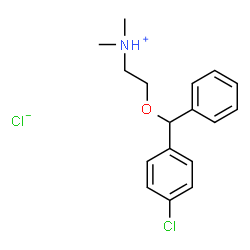 ChemSpider 2D Image | 2-[(4-Chlorophenyl)(phenyl)methoxy]-N,N-dimethylethanaminium chloride | C17H21Cl2NO