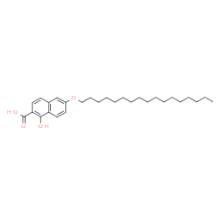 ChemSpider 2D Image | 6-(Heptadecyloxy)-1-hydroxy-2-naphthoic acid | C28H42O4