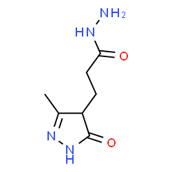 ChemSpider 2D Image | 3-(3-Methyl-5-oxo-4,5-dihydro-1H-pyrazol-4-yl)propanehydrazide | C7H12N4O2