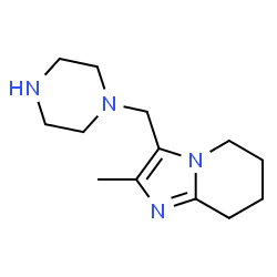 ChemSpider 2D Image | 1-({2-methyl-5H,6H,7H,8H-imidazo[1,2-a]pyridin-3-yl}methyl)piperazine | C13H22N4