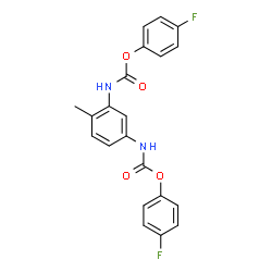 ChemSpider 2D Image | Bis(4-fluorophenyl) (4-methyl-1,3-phenylene)biscarbamate | C21H16F2N2O4
