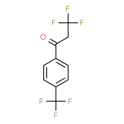ChemSpider 2D Image | 3,3,3-Trifluoro-1-[4-(trifluoromethyl)phenyl]-1-propanone | C10H6F6O