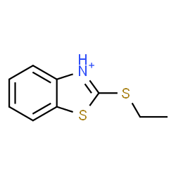 ChemSpider 2D Image | 2-(Ethylsulfanyl)-1,3-benzothiazol-3-ium | C9H10NS2