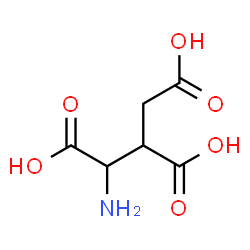 ChemSpider 2D Image | 1-Amino-1,2,3-propanetricarboxylic acid | C6H9NO6