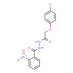 ChemSpider 2D Image | N'-[(4-Chlorophenoxy)acetyl]-2-nitrobenzohydrazide | C15H12ClN3O5
