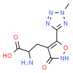ChemSpider 2D Image | 3-[5-(2-Methyl-2H-tetrazol-5-yl)-3-oxo-2,3-dihydro-1,2-oxazol-4-yl]alanine | C8H10N6O4