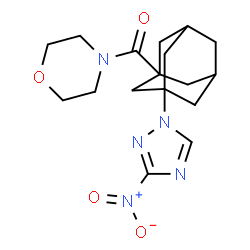ChemSpider 2D Image | 4-Morpholinyl[3-(3-nitro-1H-1,2,4-triazol-1-yl)adamantan-1-yl]methanone | C17H23N5O4