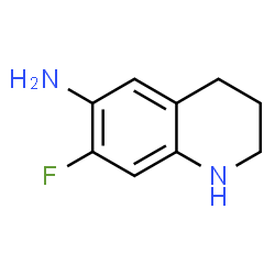ChemSpider 2D Image | 7-Fluoro-1,2,3,4-tetrahydro-6-quinolinamine | C9H11FN2