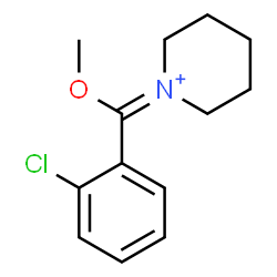 ChemSpider 2D Image | 1-[(2-Chlorophenyl)(methoxy)methylene]piperidinium | C13H17ClNO