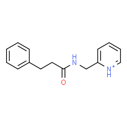 ChemSpider 2D Image | 2-{[(3-Phenylpropanoyl)amino]methyl}pyridinium | C15H17N2O