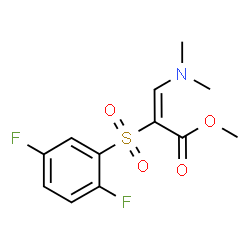 ChemSpider 2D Image | Methyl (2E)-2-[(2,5-difluorophenyl)sulfonyl]-3-(dimethylamino)acrylate | C12H13F2NO4S