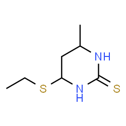 ChemSpider 2D Image | 4-(Ethylsulfanyl)-6-methyltetrahydro-2(1H)-pyrimidinethione | C7H14N2S2
