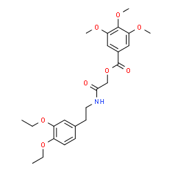 ChemSpider 2D Image | 2-{[2-(3,4-Diethoxyphenyl)ethyl]amino}-2-oxoethyl 3,4,5-trimethoxybenzoate | C24H31NO8
