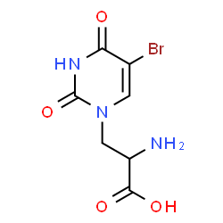 ChemSpider 2D Image | 3-(5-Bromo-2,4-dioxo-3,4-dihydro-1(2H)-pyrimidinyl)alanine | C7H8BrN3O4